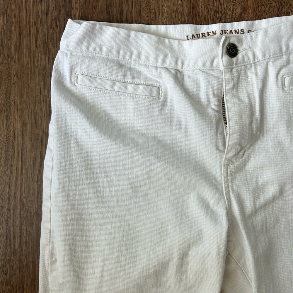 RALPH LAUREN JEANS CO White Straight Leg Capris Bareback Preppy Old Money Size 6 - Picture 9 of 15